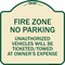Signmission No Parking Fire Zone Unauthorized Vehicles Will Be Ticketed Towed at Owner Expense, TG-1818-23671 A-DES-TG-1818-23671 - alternate 1